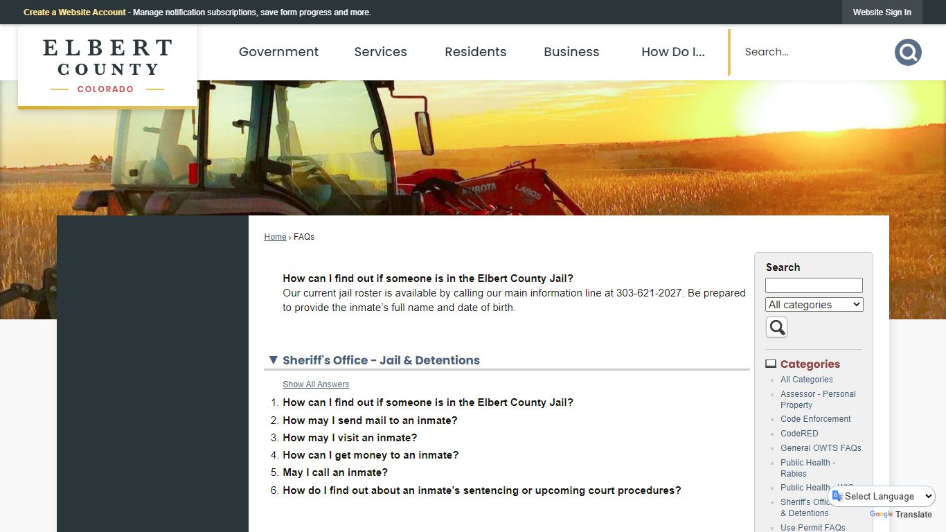 FAQs • Elbert County, CO • CivicEngage